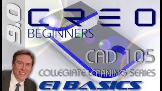 E1 Creo Parametric 9.0  - Basic Modeling for Beginners Tutorial with Training Guide | Tips