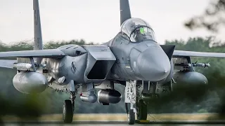 F-15 Eagle Fast  takeoff from an air base in Iceland.