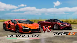 Lamborghini Revuelto Vs Mclaren 765LT (The Crew Motorfest stock battle) [4K]