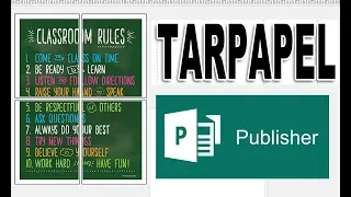 How to make tarpapel in Microsoft Publisher tutorial