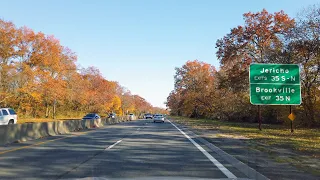 Northern State Parkway east with fall colors | Exit 25 to 36 | Long Island, NY