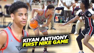 KIyan Anthony Goess OFF In Front of Melo in His First Nike EYBL Game! Looking SMOOTH