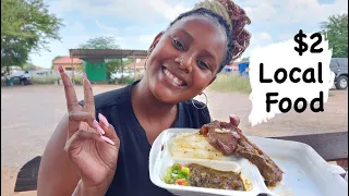 $2 Local Food | Street Food | Local Spots #food #streetfood BotswanaVlog