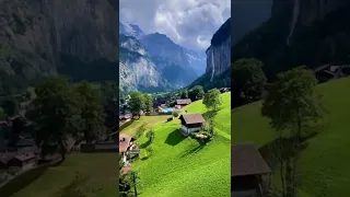 cable car view in Lauterbrunen Switzerland...