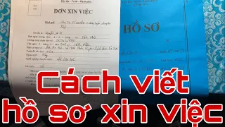 Cách viết hồ sơ xin việc và đơn xin việc