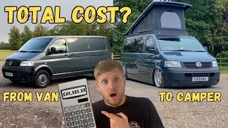 Full Cost Breakdown How Much Did It Cost? - VW T5 Camper Project