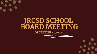 School Board Meeting - December 5, 2022