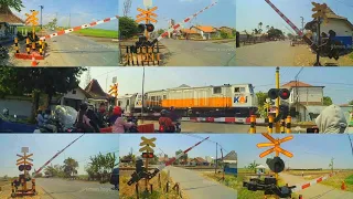 RAILROAD CROSSING INDONESIA | Kompilasi Perlintasan Kereta Api Pemalang 2023