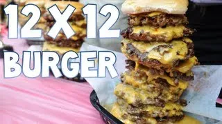 Eating a 12x12 Cheese Burger in 2:15 | Furious Pete
