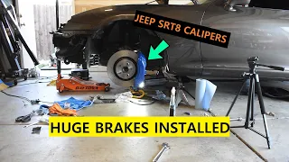 TOYOTA SUPRA BUILD EP: 15 | BIG brake INSTALL Jeep SRT8 calipers