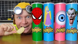 프링글스를 먹으면 무엇으로 변할까요! 알리의 마법 Mukbang Giant Pringles with elsa and Hulk  Compilation #2 by PelMen