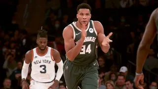 Giannis laughs at his own Jokes 😂  & joins Kareem Abdul-Jabbar as only Bucks-25PTS/13straight-games