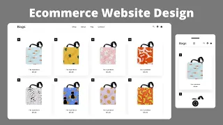 How To Make A Ecommerce Website Using Only HTML & CSS Step By Step | Responsive Website Design