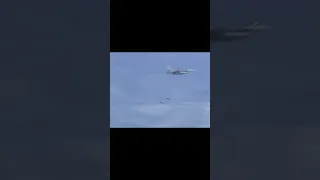 F-16 drops CBU-87 cluster bombs and JADAMs