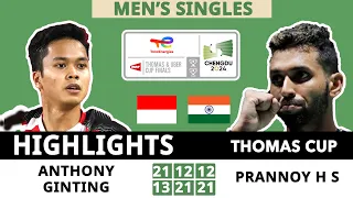 Anthony GINTING Vs PRANNOY H S  [ Thomas Cup 2024]