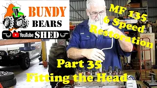 MF135 6 Speed Restoration #35 Fitting the Cylinder Head