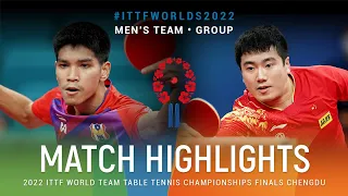 Highlights | Pattaratorn Passara (THA) vs Liang Jingkun (CHN) | MT Grps | #ITTFWorlds2022