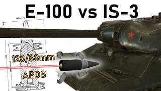 E-100 vs IS-3 | SECRET WW2 APDS SIMULATION | 128/88mm Pzgr.39 TS APCBC-DS Armour Piercing Simulation