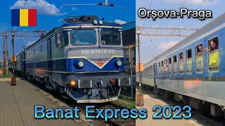 Trenul IR 15032 (Banat Express) Orșova-Praga surprins la trecere prin gara Timișoara Nord