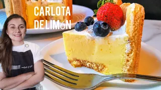 Postre sin horno|charlotte o Carlota  de Limon | Tarta Mousse de limón 🍋