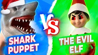 SHARK PUPPET VS. EVIL ELF ON THE SHELF PT.2