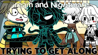 Dream and Nightmare Trying to Get Along | Ft. UnderTale Aus | Gacha Club Skit