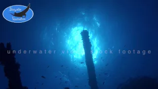 0347_Shipwreck sun, HD underwater video stock footage