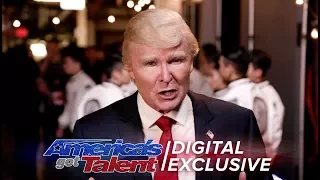 Elimination Interview: The Singing Trump Thanks His Voters - America's Got Talent 2017