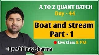 Boat and Stream || Part -1 || TSD || SSC || By Abhinay Sharma (Abhinay Maths)