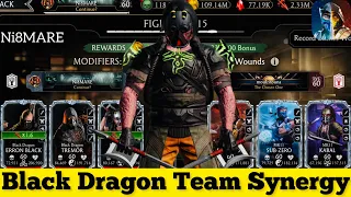 Black Dragon Team Survival Mode Gameplay | Kabal,Tremor & erron Black | MK Mobile