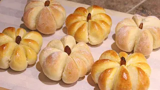 Pumpkin Shaped Bread! Soft, Fluffy Buns Perfect for Halloween & Thanksgiving, Any Holiday!