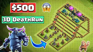 DEATHRUN in a 3D BASE | Clash of Clans Troll Base