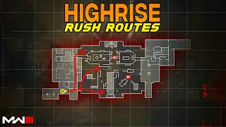 Modern Warfare 3 BEST Search and Destroy Rush Routes on HIGHRISE! (MW3 SnD Tips)