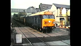 British Rail Paignton 1991-Class 50 Valiant Thunderer Railtour + DMUs