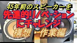 45年前のダイヤトーンDS-30Bスピーカーを先進的リノベーションにチャレンジ。構想と作業の動画です。第一段。