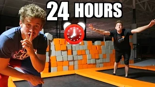 24 HOUR TRAMPOLINE PARK FORT!