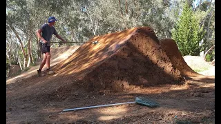 Rebuilding a Dirt Jump Landing | Timelapse