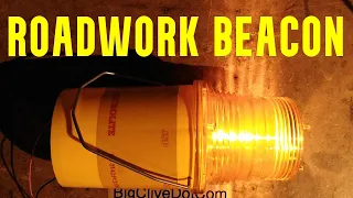 Old tungsten roadwork beacon - with schematic