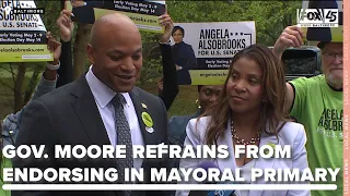 Gov. Wes Moore refrains from endorsing in Baltimore's closely contested mayoral primary