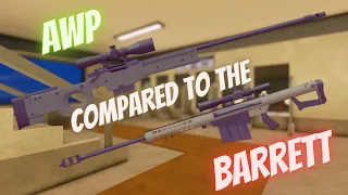 AWP compared to the Barrett M82 in War Tycoon