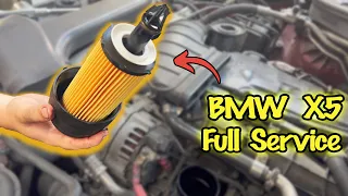 BMW X5 E70 40d Full Service VLOG - Oil Change + Air Filter Replacement