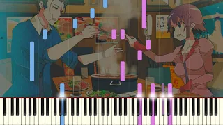 Koimonogatari - Arigatou Goizamasu/Kogarashi Sentiment [Piano Transcription] Synthesia