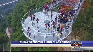 New thrilling glass bridge -- not for those who fear heights