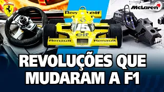 As 10 maiores revoluções da F1 - invenções que mudaram de vez a forma de se construir um carro.