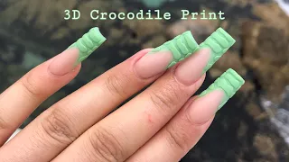 Easy 3D Crocodile Print | Not Polish | Acrylic Nails Tutorial