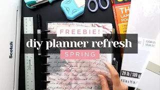 SPRING PLANNER REFRESH + FREE PRINTABLE! CREATING A LAMINATED VELLUM COVER & DASHBOARDS