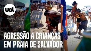 Crianças são agredidas pelo pai em praia da Bahia; polícia investiga o caso