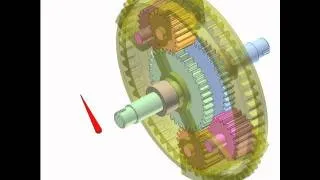 Car differential with spur gears 1