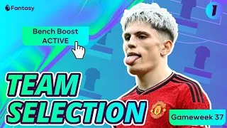 FPL TEAM SELECTION DOUBLE GAMEWEEK 37 | BENCH BOOST ACTIVE! FANTASY PREMIER LEAGUE 2023/24 TIPS