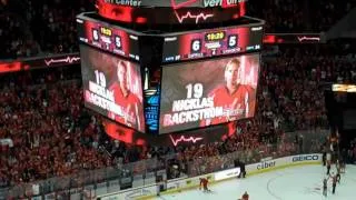 Backstrom Playoff Hat Trick Celebration